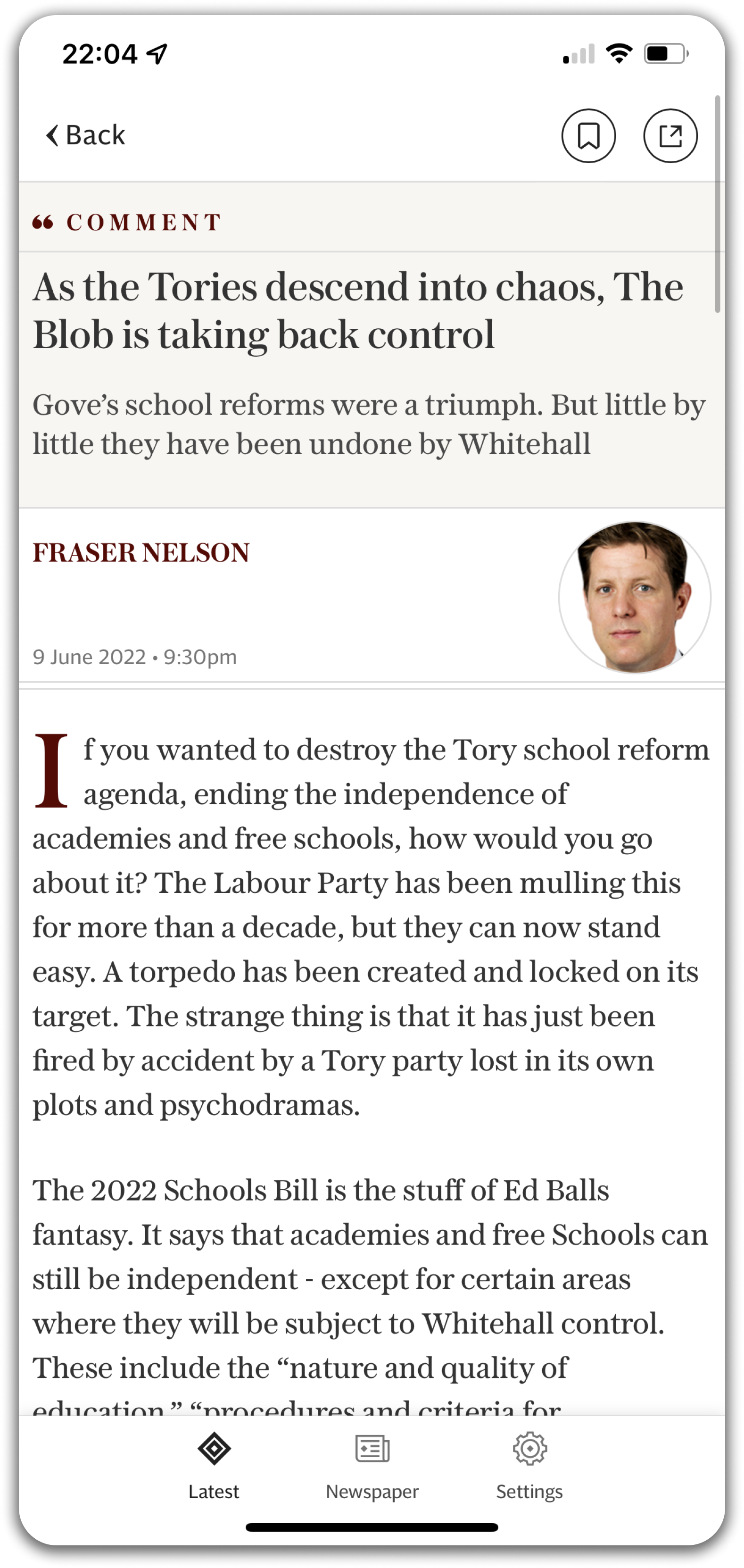 Telegraph app screen 6